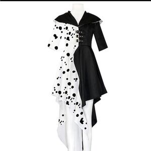 Black and White Asymmetrical Dress
